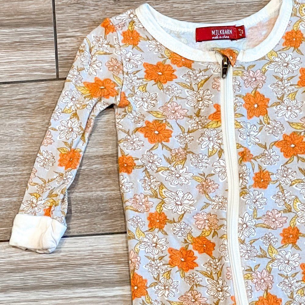 Milkbarn Vintage Floral Poppy Coverall, Size 6-9M - Picture 2 of 4